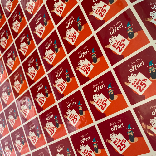 Sale promotional stickers and labels printed by Trademasters Sale promotional stickers and labels printed by Trademasters